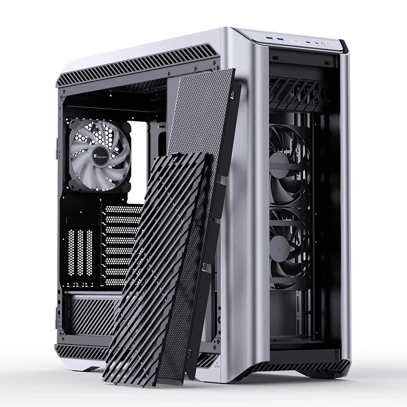 Jonsbo D500 E-ATX Computer Case (Black, Silver)