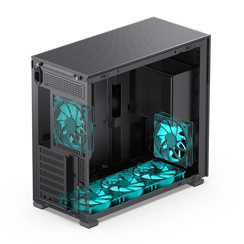 Jonsbo D41 Mesh ATX Computer Case (Black, White) + Jonsbo DS8 8" Display Secondary Screen (Black, White)