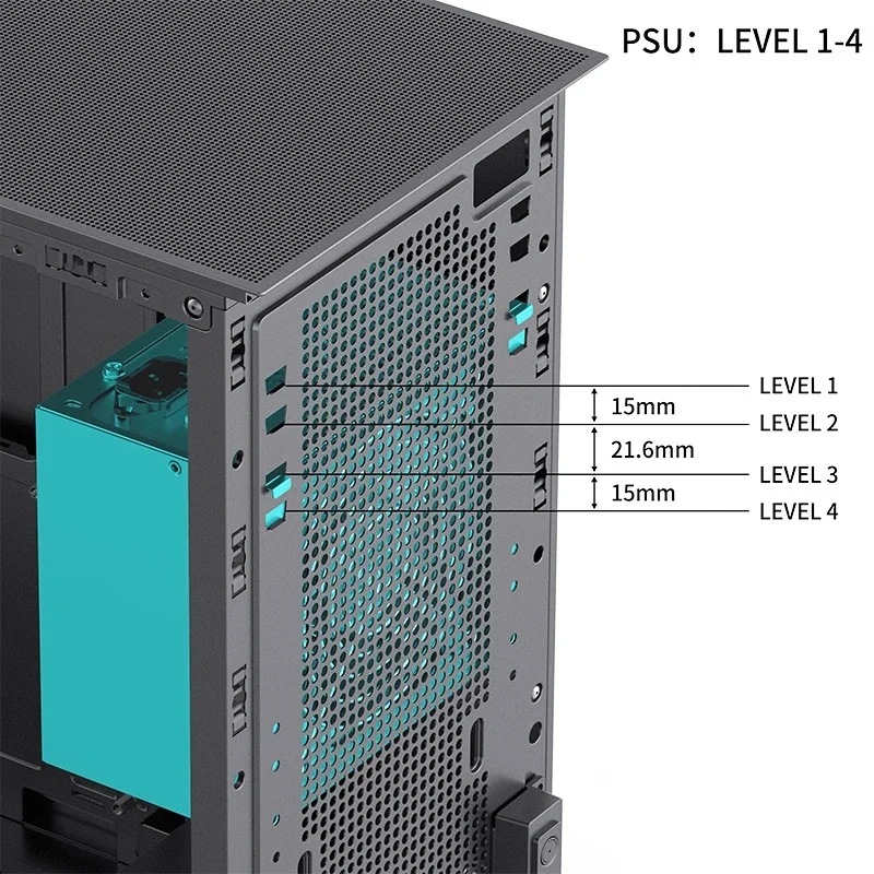 Jonsbo D41 Mesh ATX Computer Case (Black, White) + Jonsbo DS8 8" Display Secondary Screen (Black, White)