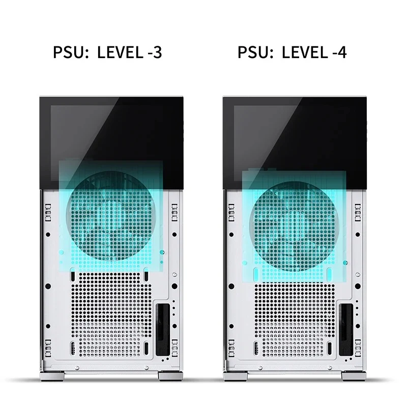 Jonsbo D41 Mesh ATX Computer Case (Black, White) + Jonsbo DS8 8" Display Secondary Screen (Black, White)