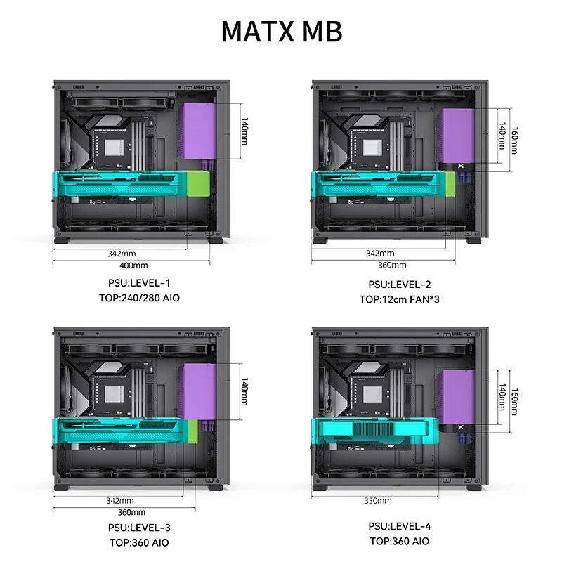 Jonsbo D41 Mesh ATX Computer Case (Black, White)