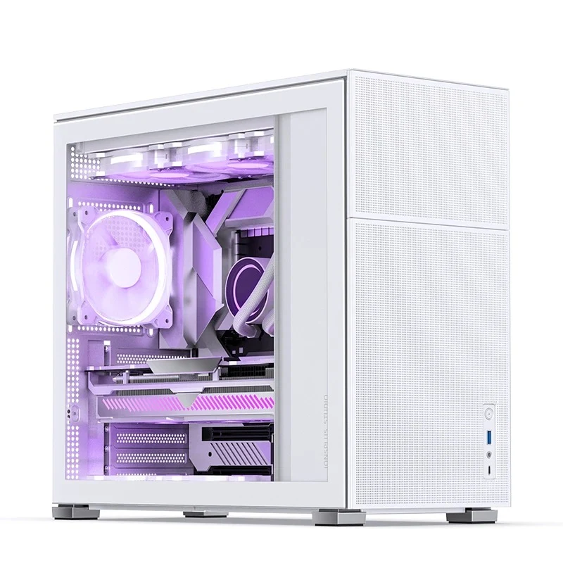 Jonsbo D41 Mesh ATX Computer Case (Black, White)