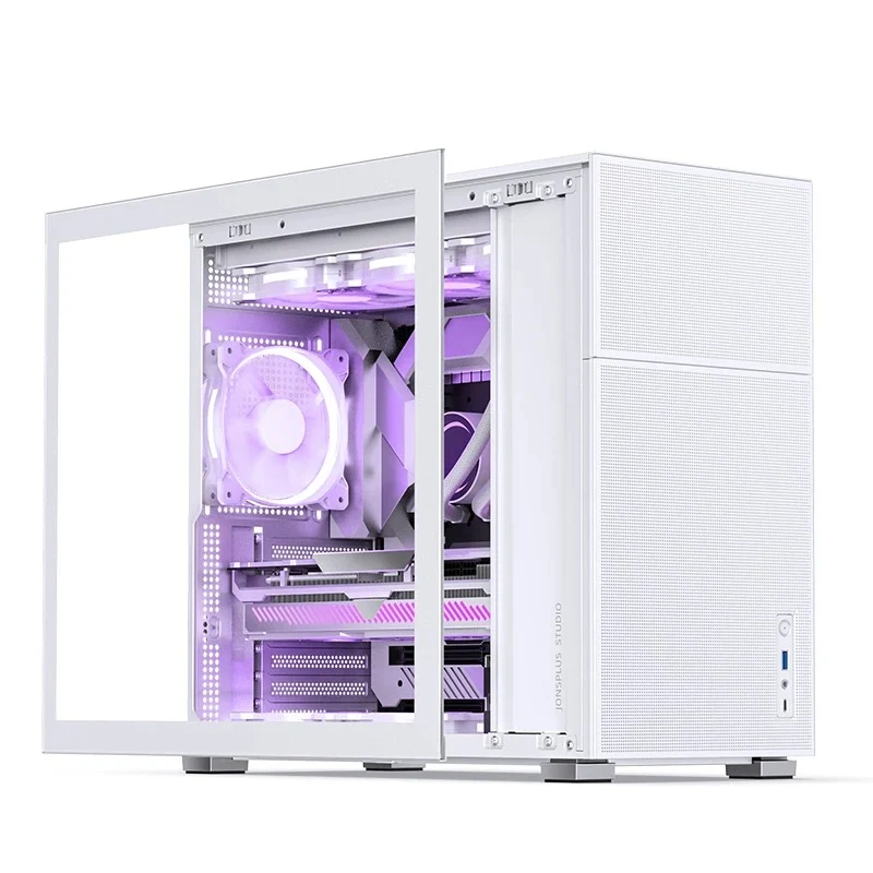 Jonsbo D41 Mesh ATX Computer Case (Black, White)