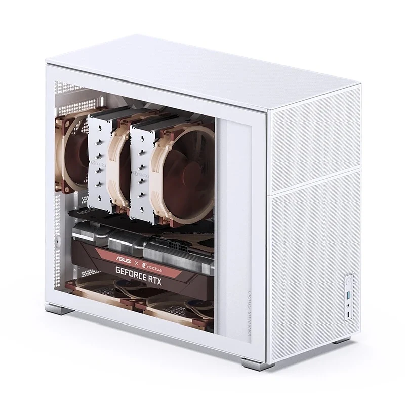 Jonsbo D41 Mesh ATX Computer Case (Black, White)