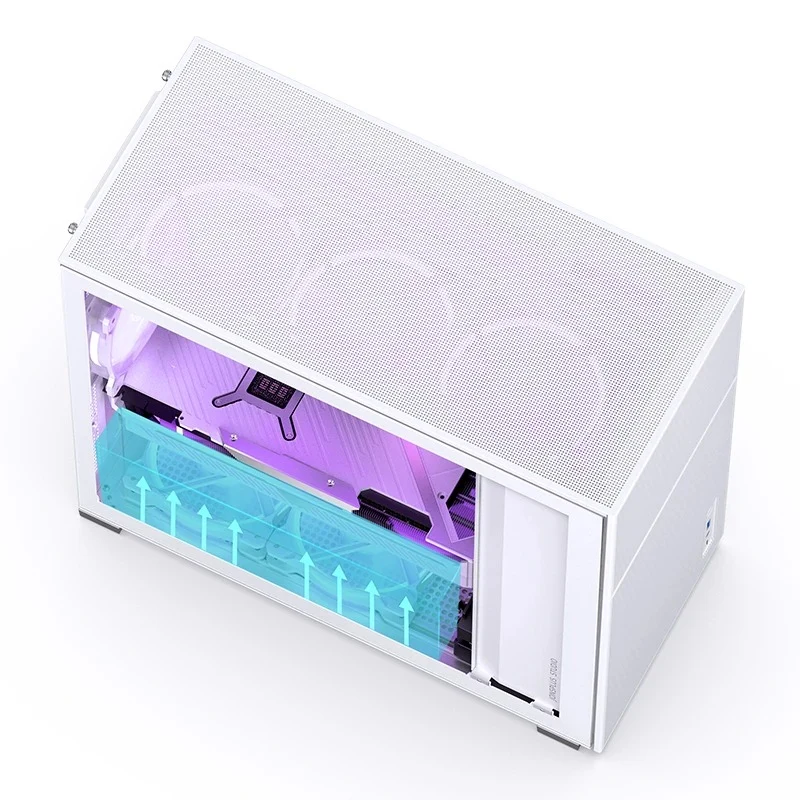 Jonsbo D41 Mesh ATX Computer Case (Black, White)