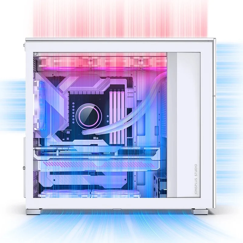 Jonsbo D41 Mesh ATX Computer Case (Black, White)