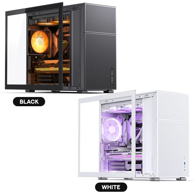 Jonsbo D41 Mesh ATX Computer Case (Black, White)