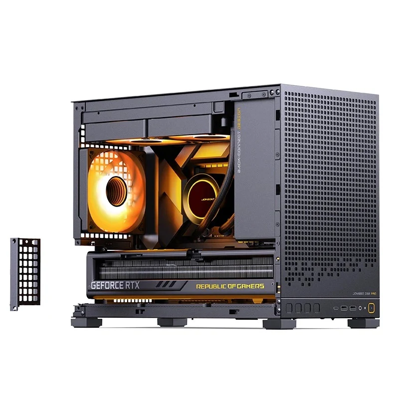 Jonsbo D32 Pro M-ATX Computer Case (Black, White)