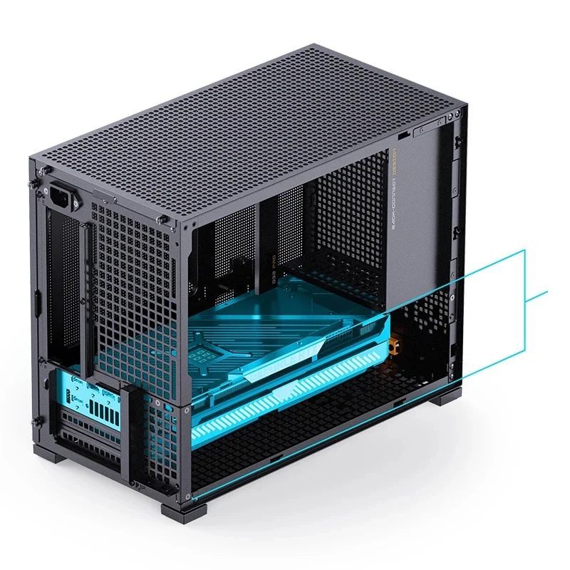 Jonsbo D32 Pro M-ATX Computer Case (Black, White)