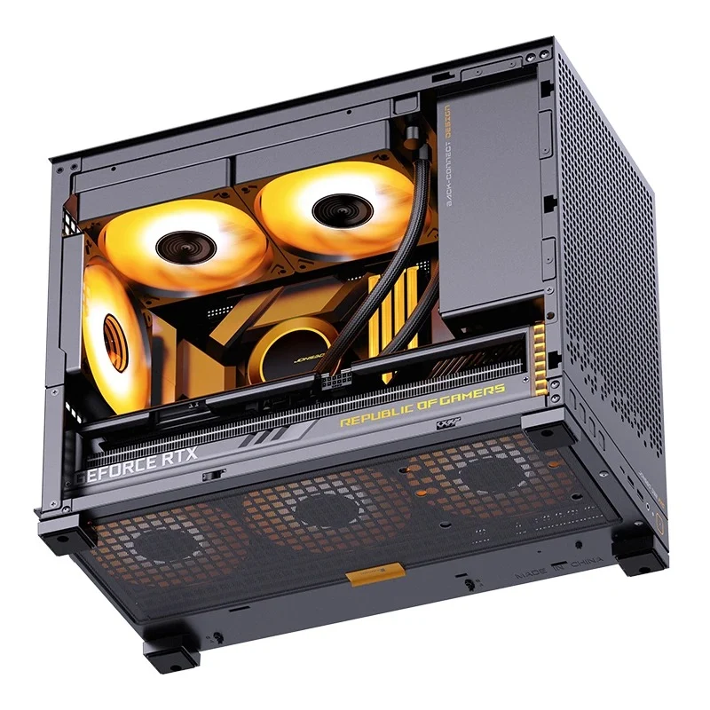 Jonsbo D32 Pro M-ATX Computer Case (Black, White)