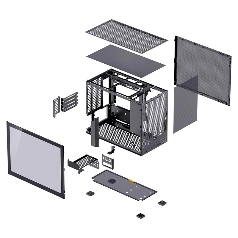 Jonsbo D32 Pro M-ATX Computer Case (Black, White)