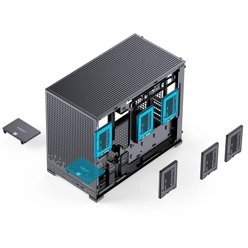 Jonsbo D32 Pro M-ATX Computer Case (Black, White)