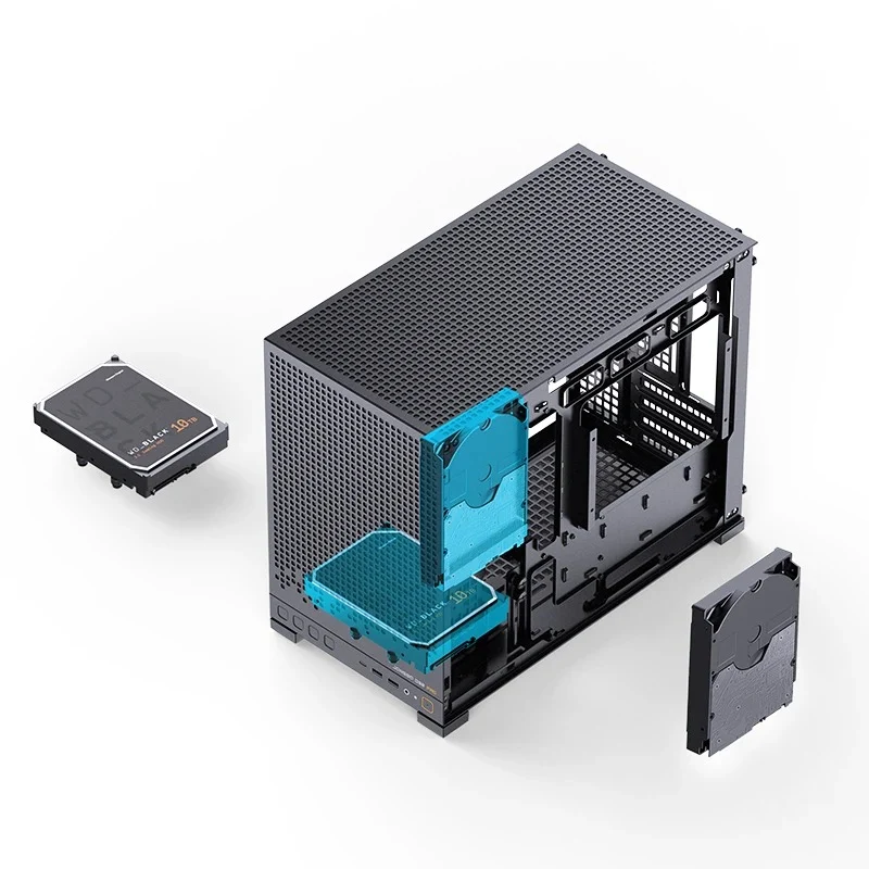 Jonsbo D32 Pro M-ATX Computer Case (Black, White)