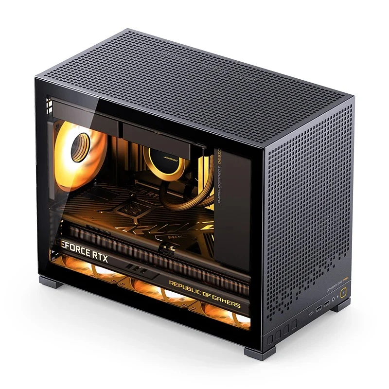 Jonsbo D32 Pro M-ATX Computer Case (Black, White)