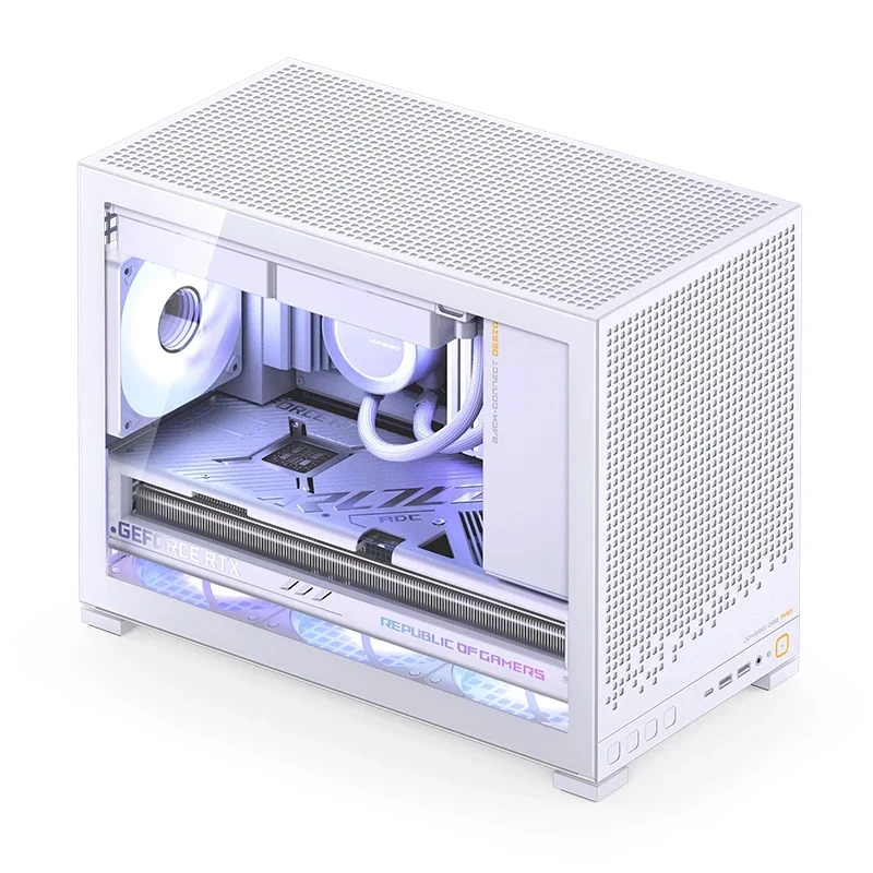 Jonsbo D32 Pro M-ATX Computer Case (Black, White)