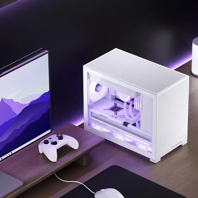 Jonsbo D32 Pro M-ATX Computer Case (Black, White)
