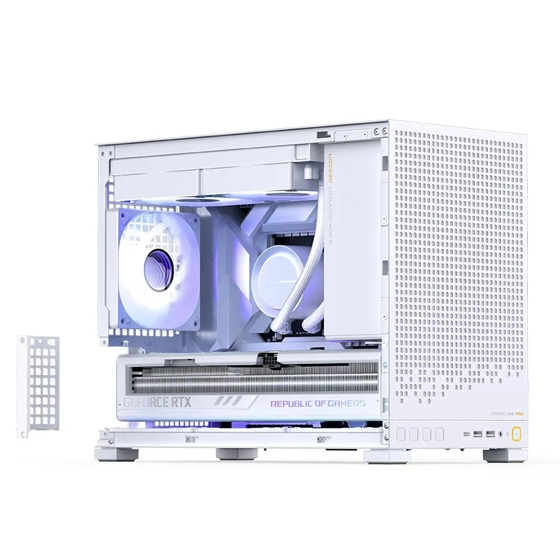 Jonsbo D32 Pro M-ATX Computer Case (Black, White)