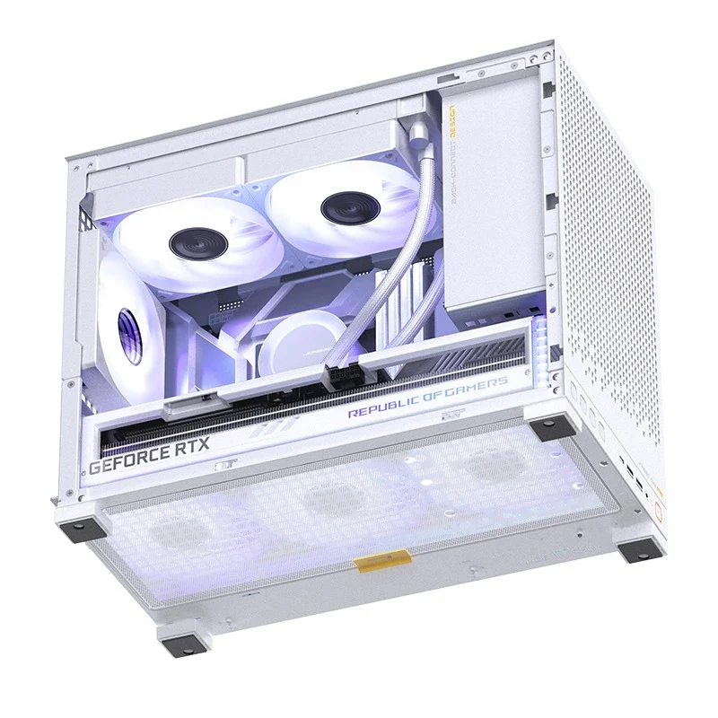 Jonsbo D32 Pro M-ATX Computer Case (Black, White)