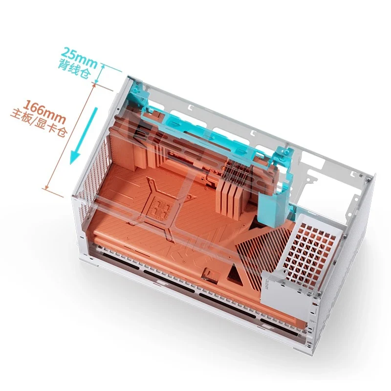 Jonsbo D32 Pro M-ATX Computer Case (Black, White)