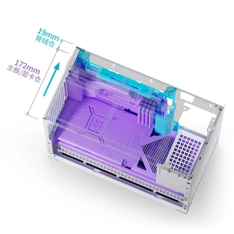 Jonsbo D32 Pro M-ATX Computer Case (Black, White)