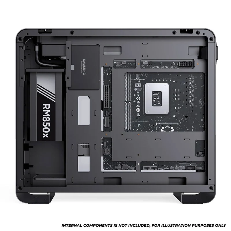 Jonsbo U4 Mini M-ATX Computer Case (Black, White)