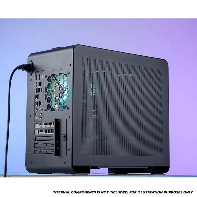 Jonsbo U4 Mini M-ATX Computer Case (Black, White)