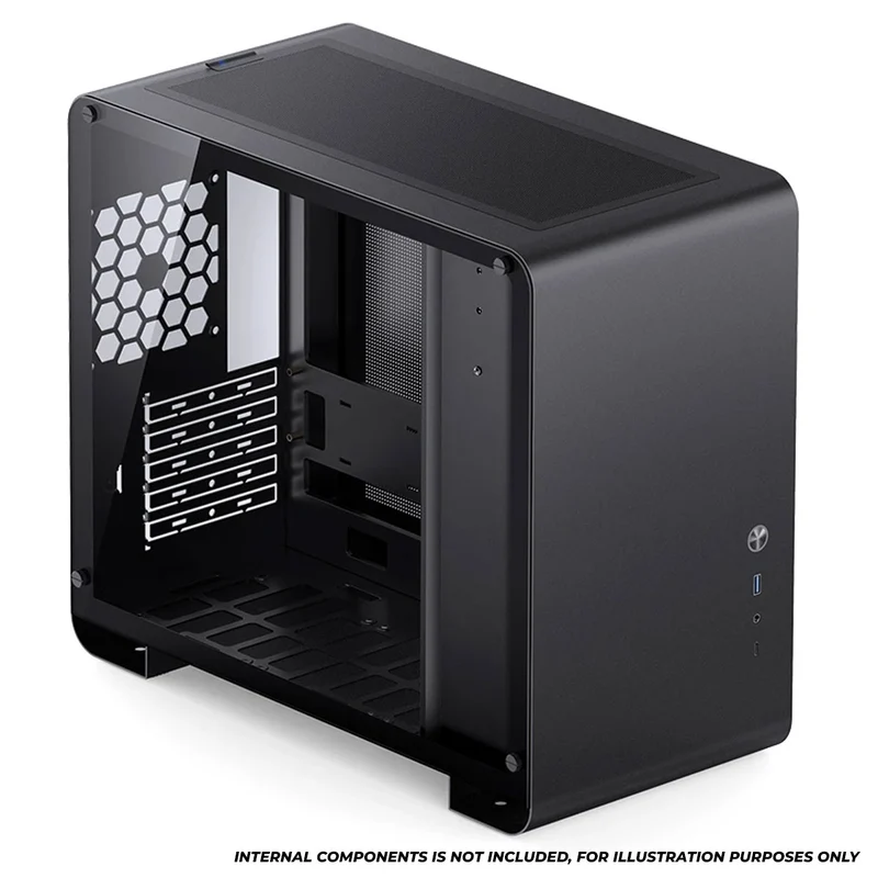 Jonsbo U4 Mini M-ATX Computer Case (Black, White)