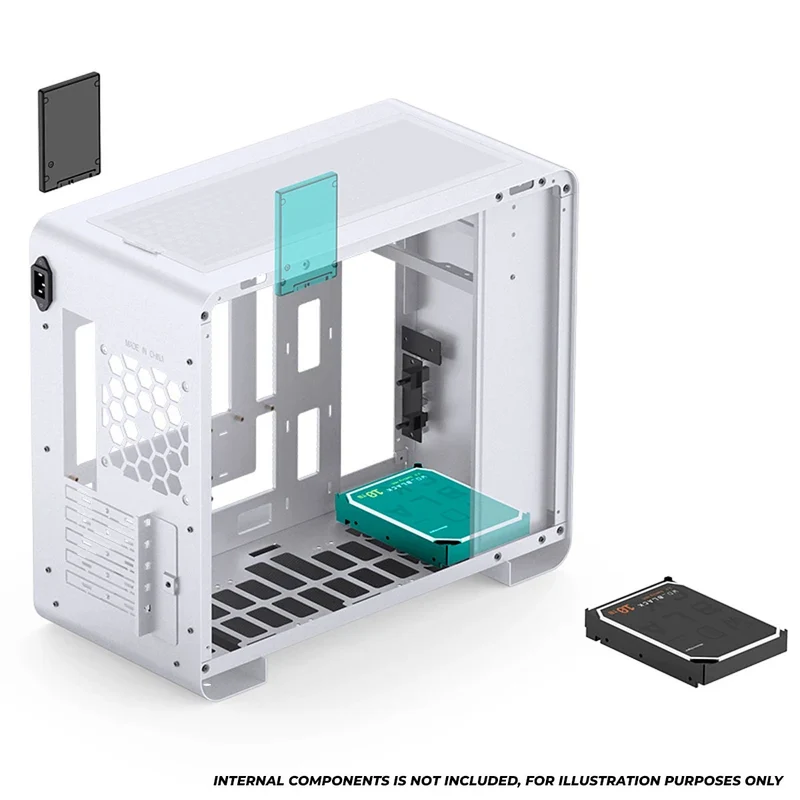 Jonsbo U4 Mini M-ATX Computer Case (Black, White)