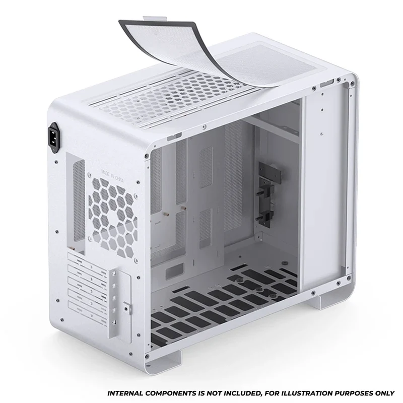 Jonsbo U4 Mini M-ATX Computer Case (Black, White)