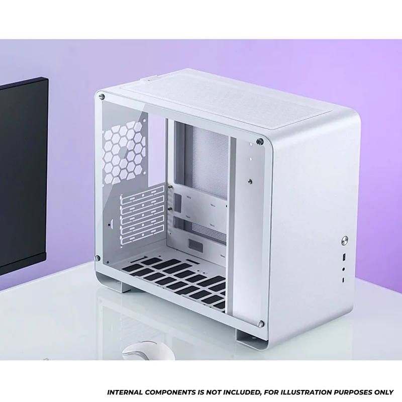 Jonsbo U4 Mini M-ATX Computer Case (Black, White)