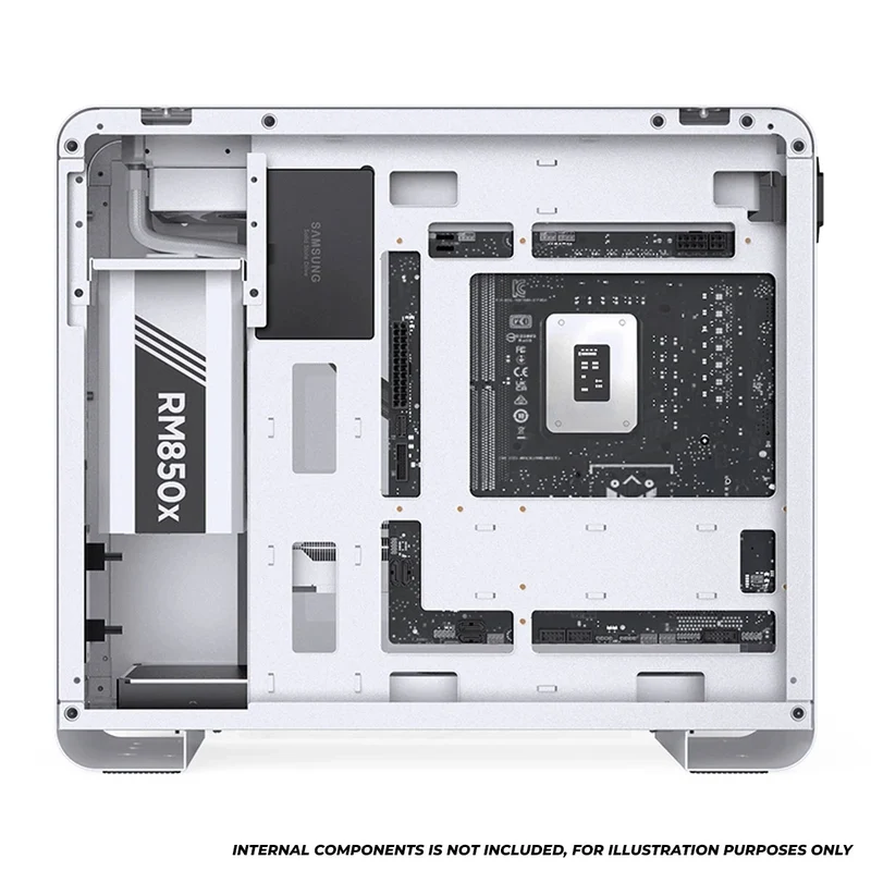 Jonsbo U4 Mini M-ATX Computer Case (Black, White)