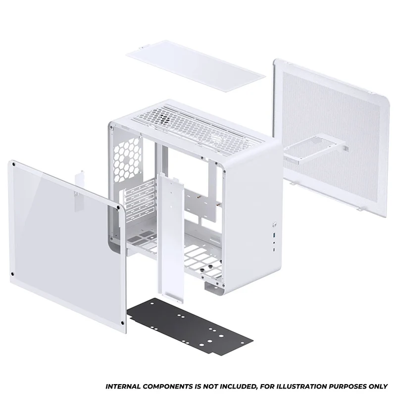 Jonsbo U4 Mini M-ATX Computer Case (Black, White)