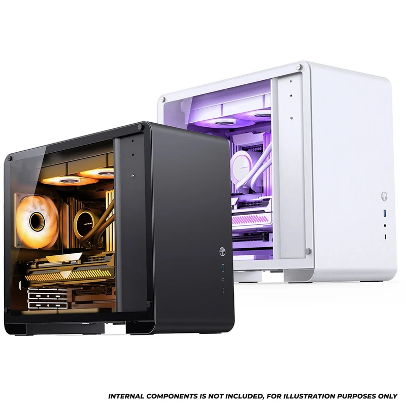 Jonsbo U4 Mini M-ATX Computer Case (Black, White)
