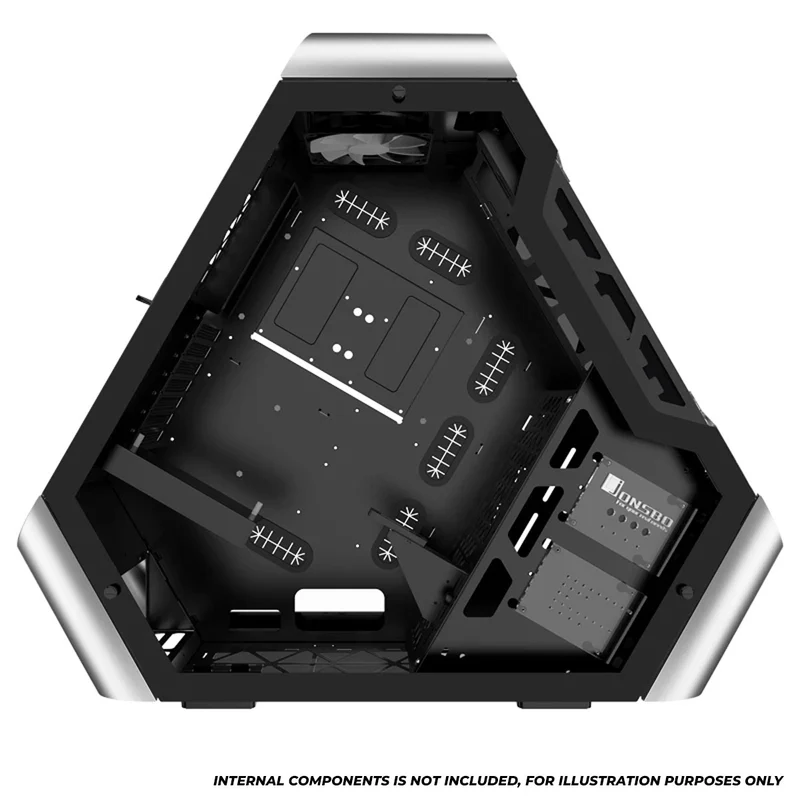 Jonsbo TR03-A Aluminum Panel ATX Equilateral Triangle Computer Case (Silver)