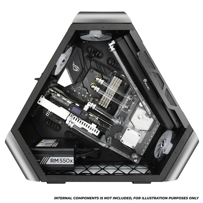 Jonsbo TR03-A Aluminum Panel ATX Equilateral Triangle Computer Case (Silver)