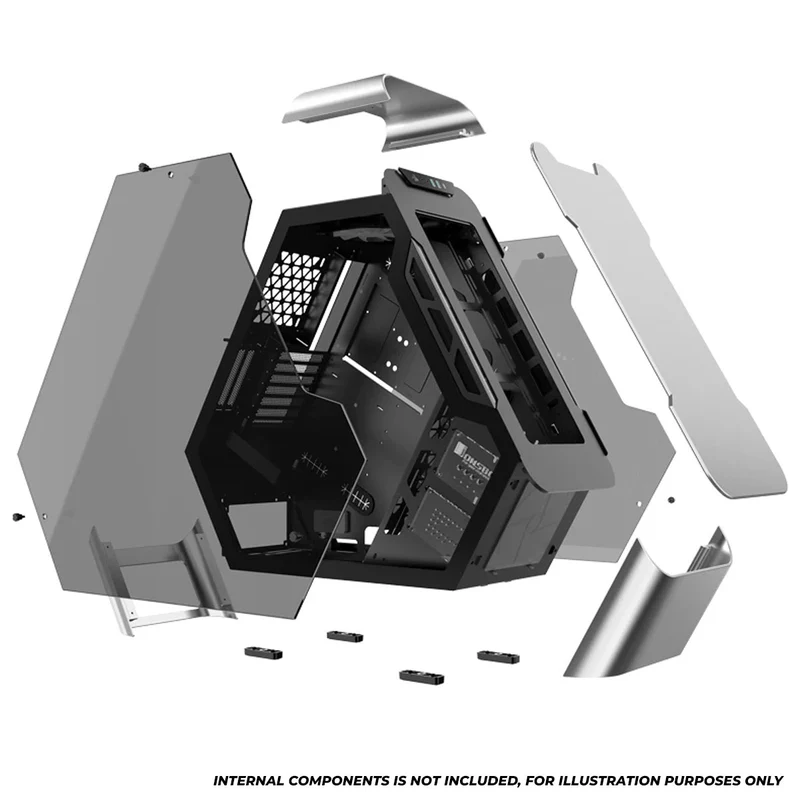 Jonsbo TR03-A Aluminum Panel ATX Equilateral Triangle Computer Case (Silver)