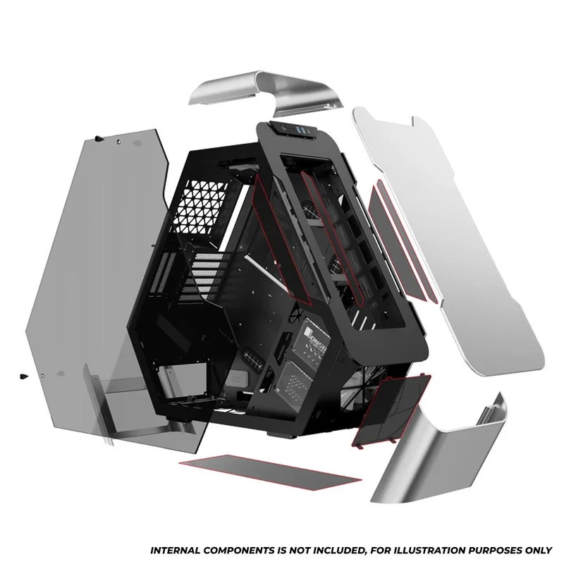 Jonsbo TR03-A Aluminum Panel ATX Equilateral Triangle Computer Case (Silver)