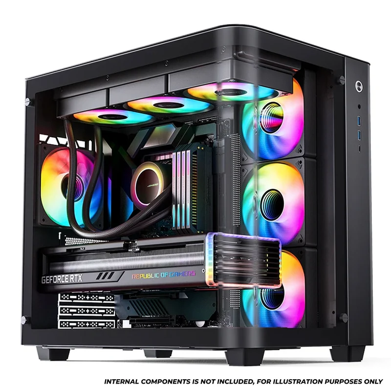 Jonsbo TK-3 ATX Separated Cabinet Computer Case (Black, White)