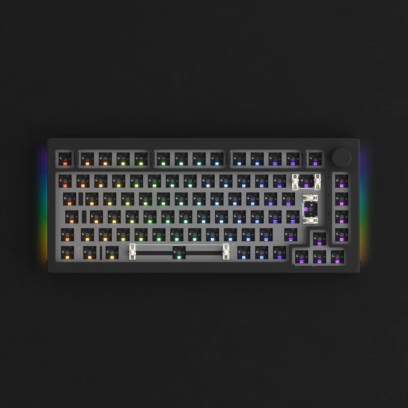 Akko 5075B VIA Barebone DIY Kit Multi-Mode RGB Hot-Swappable Mechanical Keyboard (Dark Night)