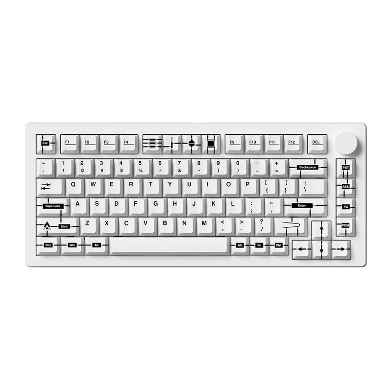 MonsGeek M1 V5 VIA Prototype Aluminum Case Multi-Mode RGB Hot-Swappable Mechanical Keyboard (Akko V3 Piano Pro Switch)