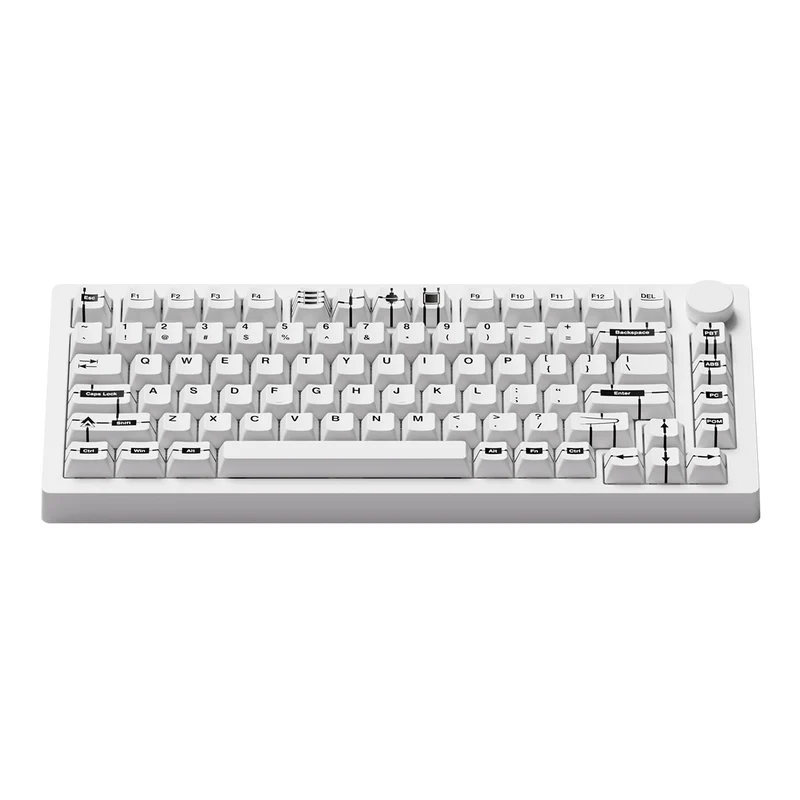 MonsGeek M1 V5 VIA Prototype Aluminum Case Multi-Mode RGB Hot-Swappable Mechanical Keyboard (Akko V3 Piano Pro Switch)