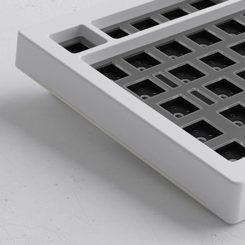 Akko 5075B VIA Barebone DIY Kit Multi-Mode RGB Hot-Swappable Mechanical Keyboard (Moonlight White)