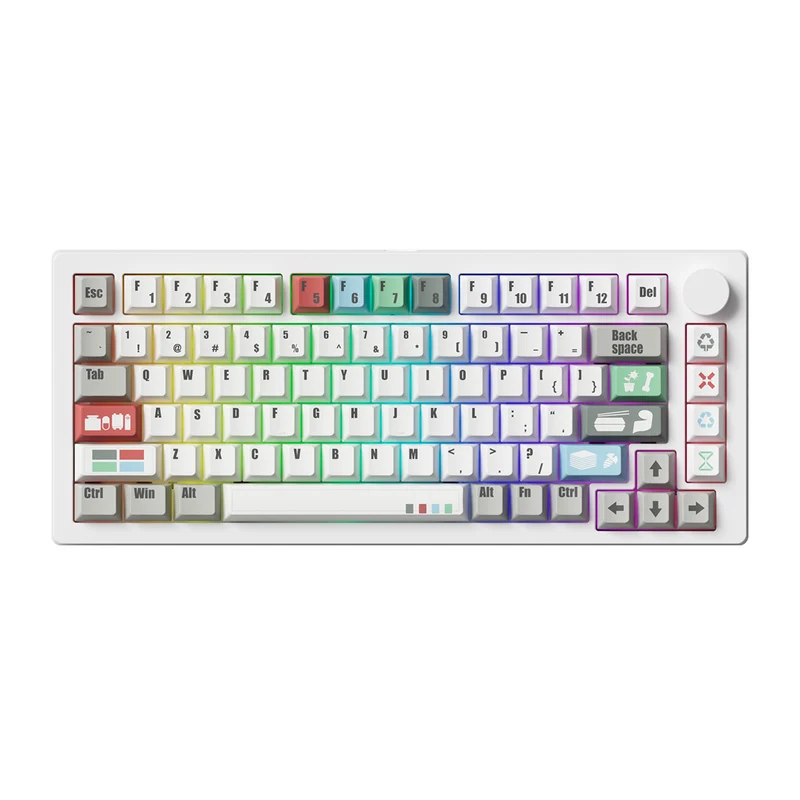 MonsGeek M1 V5 VIA Recycling Aluminum Case Multi-Mode RGB Hot-Swappable Mechanical Keyboard (Akko Botany Switch)