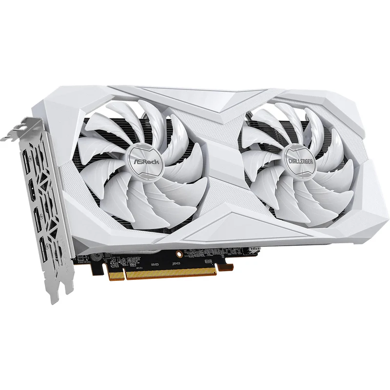 ASRock AMD Radeon RX 6600 Challenger 8GB GDDR6 Graphics Card (White)