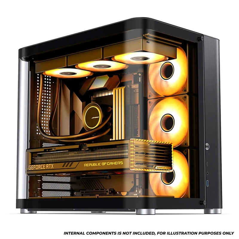 Jonsbo TK-2 ATX Separated Cabinet Computer Case (Black, White)