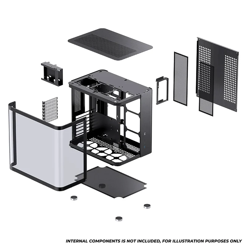 Jonsbo TK-2 ATX Separated Cabinet Computer Case (Black, White)