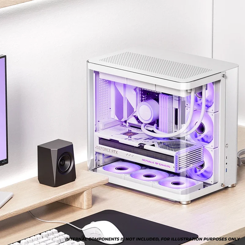 Jonsbo TK-2 ATX Separated Cabinet Computer Case (Black, White)