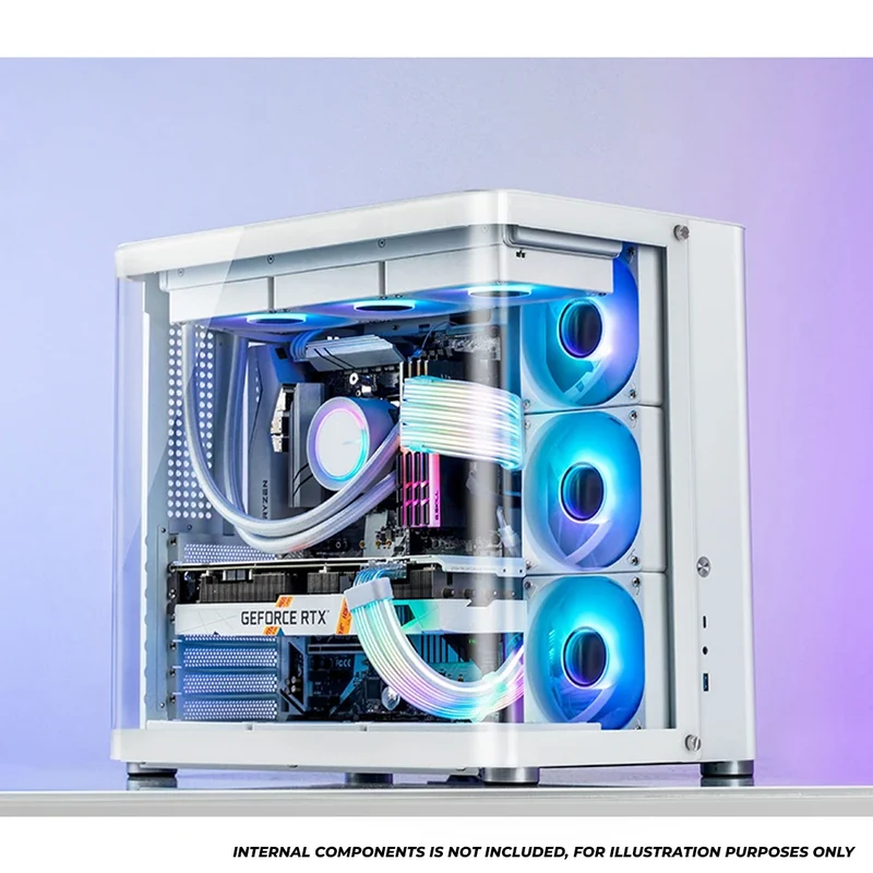 Jonsbo TK-2 ATX Separated Cabinet Computer Case (Black, White)