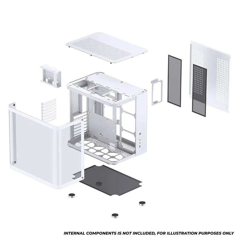 Jonsbo TK-2 ATX Separated Cabinet Computer Case (Black, White)