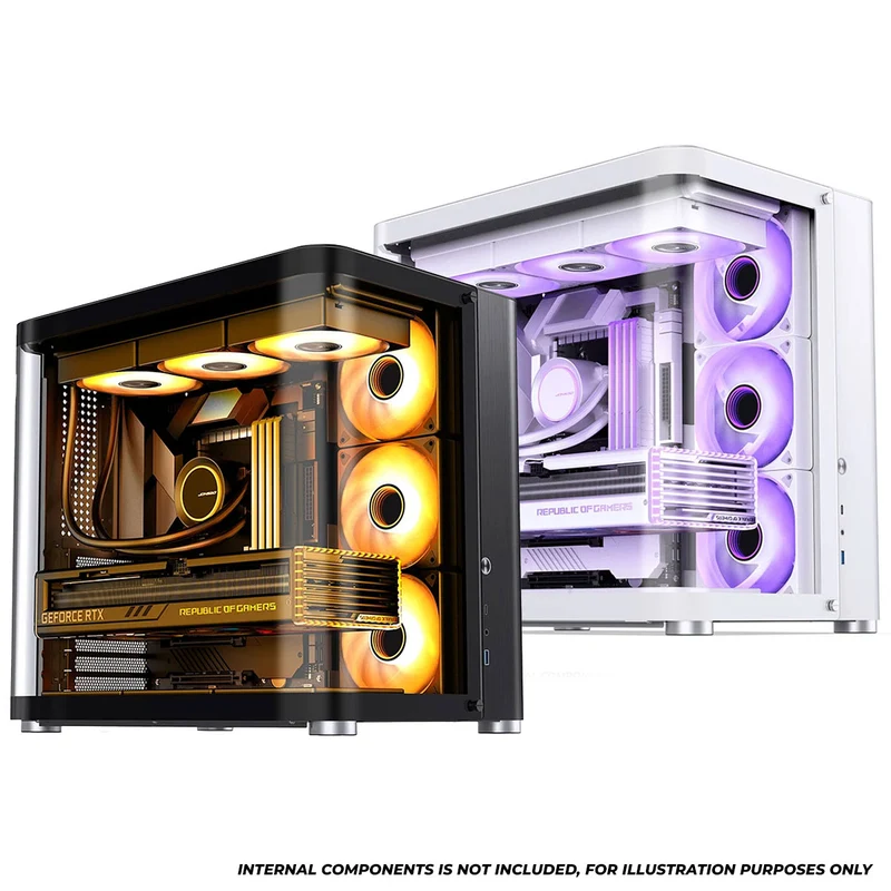 Jonsbo TK-2 ATX Separated Cabinet Computer Case (Black, White)